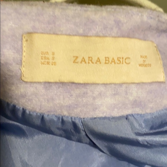 VINTAGE periwinkle 5 button Zara coat - Picture 7 of 8